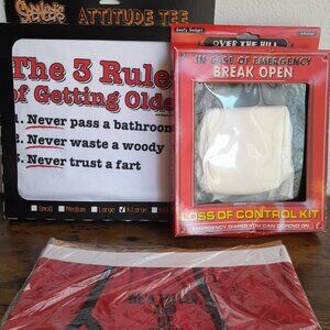 4/$20 LOT Spencers Tee Getting Older XL, Over the Hill Gag Gift Birthday FUNNY